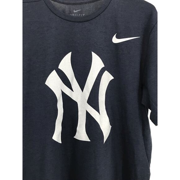 Nike MLB New York Yankees Blue Dri-Fit Short Sleeve T-Shirt Mens S - Picture 4 of 8